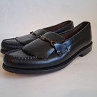 Vtg  G h  Bass Weejuns Kiltie Horsebit Black Leather Loafers Mens 9 5 E