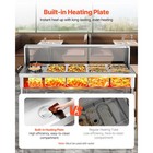 8 Pans   2 Pots Commercial Food Warmer Steam Table With Undershelf Shield