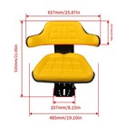 Yellow Suspension Tractor Seat For John Deere 1530 2020 2030 2040 2240 2640 2530