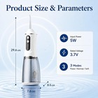 Cordless Water Flosser For Teeth  380ml Portable Oral Irrigator With 4 Jet Tips
