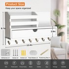 Key And Holder For Wall  Organizer Wall Mount With 6 Hooks And Storage Drawer   