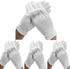 10 Pairs Xl  White Cotton Inspection Gloves     Soft Jewelry Coin Work Gloves