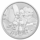 2021 Tuvalu Simpson Family 1 Oz Silver Coin In Mint Capsule