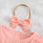 Toddler Kids Baby Girls Ruffle Long Sleeve Solid Dress Outfits Set Party Clothes