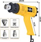 1800w Heat Gun Hot Air Adjustable Temperature Control 4 Nozzles Tool 140    1112   