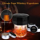 Electric Whiskey Smoker Kit With 6 Flavors Wood Chips   Led Light 