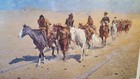 1970   s Frederic Remington Western Art Print - Oak Frame - Beverly Hills Gallery 
