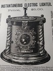  1892 Picture Ad Advertising Instantaneous Electric Lighter Barr Electric Mfg Ny