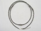 Navajo Sterling Silver 4mm-8mm Bead Necklace 30    Adjustable