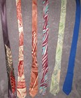 6 Vintage 1950 s Era Silk Ties  none Of Them Have Brand Tags Or Labels 
