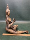 Antique Brass Tibetan Buddhist Goddess Green Tara Statue