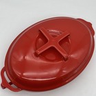 Kansk Kobenstyle 3 5 Quart Oval Casserole Dish Red Ceramic Baker