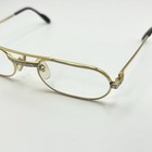Vintage Must De Cartier Santos Double Bridge Gold Glasses Frame 53-20 Case 130