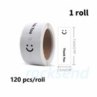 120 Pcs Thank You White Stickers  Smile Thank You Sticker