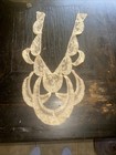 Antique  Victorian French Net Lace Collar   Floral Pattern