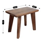 Wooden Step Stool Walnut Wood Portable Small Foot Stool Assembled Ready To Us   