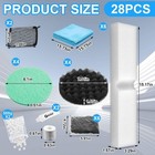 28 Pcs Aquarium Media Kit Compatible With Fluval Fx4  Fx5  Fx6 Filter  Carbon Fo