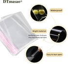 4x4 Inches 200 Pcs Cookie Bags For Gift Giving self Sealing Cellophane Clear Res