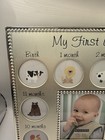Malden My First Year Baby Milestone Photo Frame Silver Beaded Pics For 12 Months