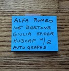 Original Alfa Romeo 105 Bertone Giulia Spider Hubcap With Autographs