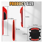 12pcs Reflective Stickers Set  Auto Door Handle Protector   Rearview Mirror Red