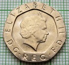 Great Britain Elizabeth Ii 2000 20 Pence  Tudor Rose 7-sided  Unc