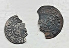 Two Medieval Silver Hammered Halfpennies  Edward Ii-iii London Mint 1307-1377