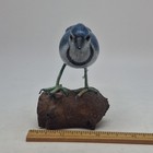 Vintage Hand-carved   Painted Blue Jay Bird Figurine 3 5 