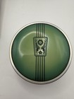 Art Deco Green Glass Vanity Dresser Set 8pc W  Tray Powder Jars   Brushes 1930s