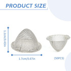 50 Pcs Pipe Screens 1 2 Inch 100  Stainless Steel Bowl Screens Filters  0 5 Inch