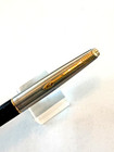 1960s Black Parker 45 Fountain Pen Fine Nib  Gold Trim Cartridge Filler   Nice  