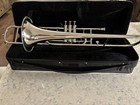 Nickel Valve Trombone Brass W  Case  Mouthpiece - Smooth  Warm Tone Trombone