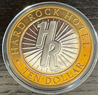 Hard Rock Hotel Casino  10 Silver Strike Token 1995 Hr Logo S Mm New Case