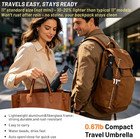 Sy Compact Travel Umbrella - Windproof Automatic Compact Umbrella For Rain  Ligh