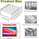 2pack Foldable Drawer Organizer Closet Storage Box Clothes Underwear Bra Sock Us