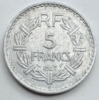 1947 France 5 Francs Coin - French Five Franc - World Coin - Free Shipping