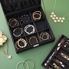 Velvet Jewelry Box Organizer With Lock - 2 Layer Travel Case  Jewelry Storage