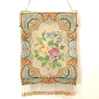 Antique Vintage Micro Beaded Purse Sterling Silver Frame