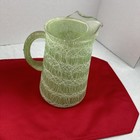 Vintage Mcm Green Spaghetti String Pitcher 