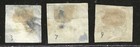 Peru Stamps  3  7  9 --  3  Similar Coat Of Arms  - 1858 -- Used