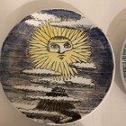 Rare  Set Of 4 Fornasetti Soli D Milano Italy Vintage 1950s Plates Coasters