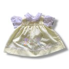 Vintage 1980s Baby Togs Girl 0-3 Month Pink Yellow Faux Apron Dress Lot Duck