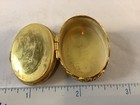Vintage Micro Mosaic Glass Pill Box Blue Black Gold Handmade In Italy