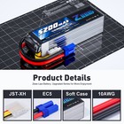 Zeee 5s Lipo Battery 5200mah 18 5v 100c Ec5 For Rc Airplane Helicopter Car Truck