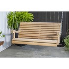 Amish Made 4 Foot Cypress Wood Porch Swing With Chain  Supports To 500 Lbs