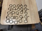 Metal Curtain Rings 2 In W  Clip-on Gold Clips  Black gold Solid  Pack Of 24