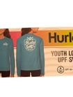 Hurley Youth Girl s Long Sleeve Upf 50  Turquoise Waves Swim Shirt Size 10 12