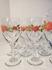 Franciscan Desert Rose Water  Wine Stem Goblets 7 3 8  Tall