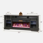 Modern Electric Fireplace Tv Stand For Tvs Up To 80 Inches  Gray