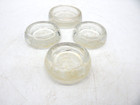 Set Of 4 Vintage Glass Furniture Coasters Floor Protectors